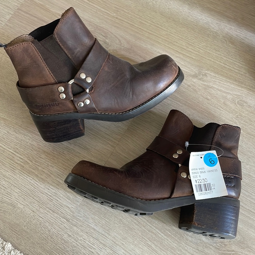 Vintage Brown moto booties